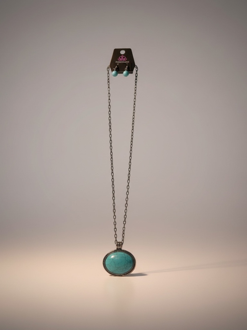 Paparazzi Turquoise Western Boho Necklace & Earrings Set